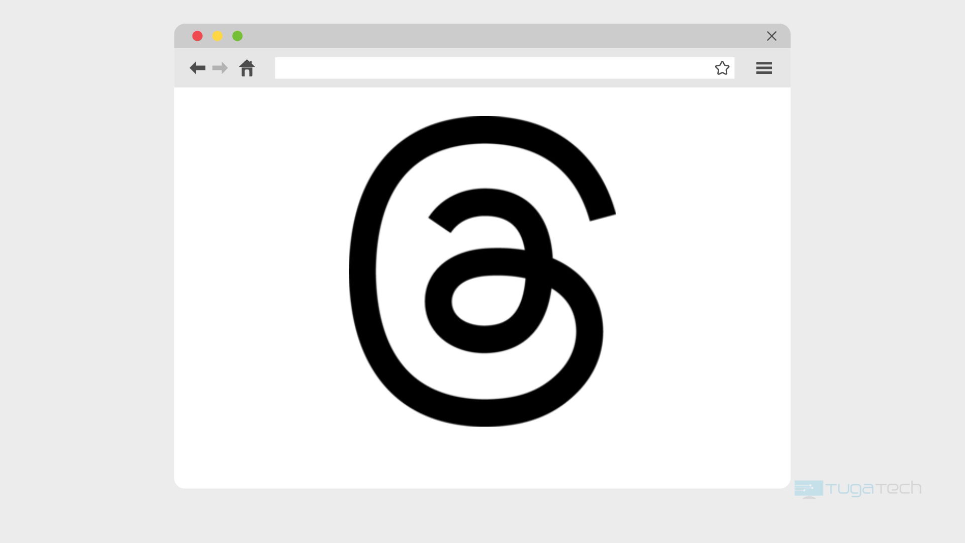 Logo da Threads em janela de navegador