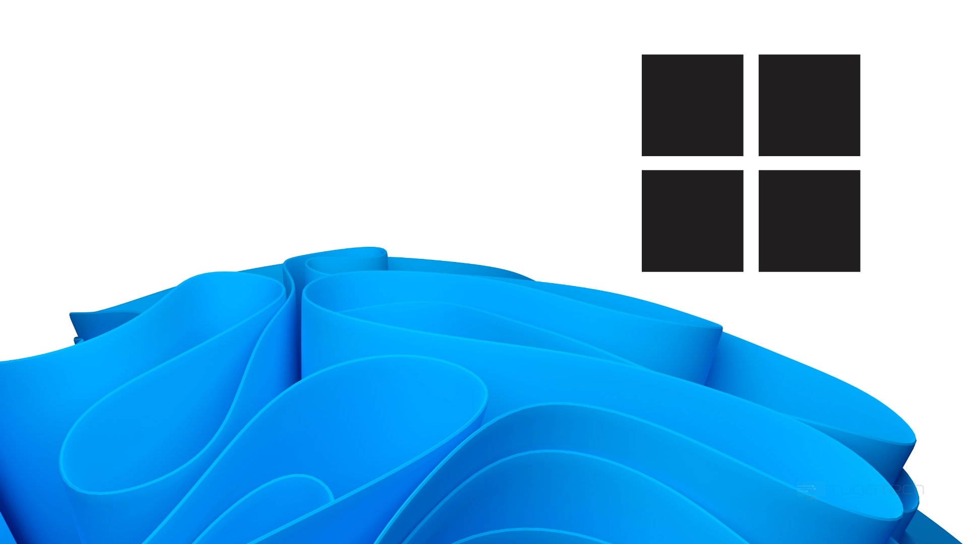 Logo do Windows 11 com imagem de fundo do wallpaper do sistema