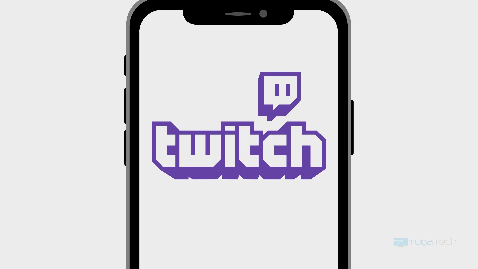 Twitch em logo sob ecrã de smartphone