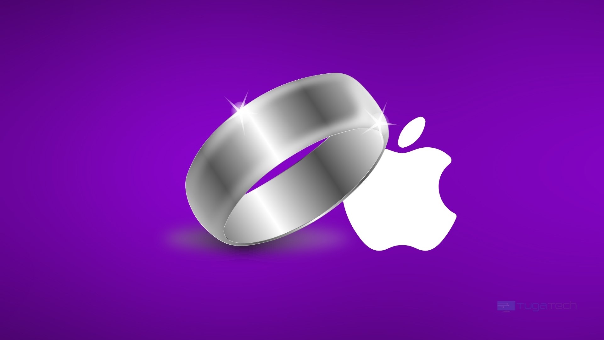 Apple com anel 3D