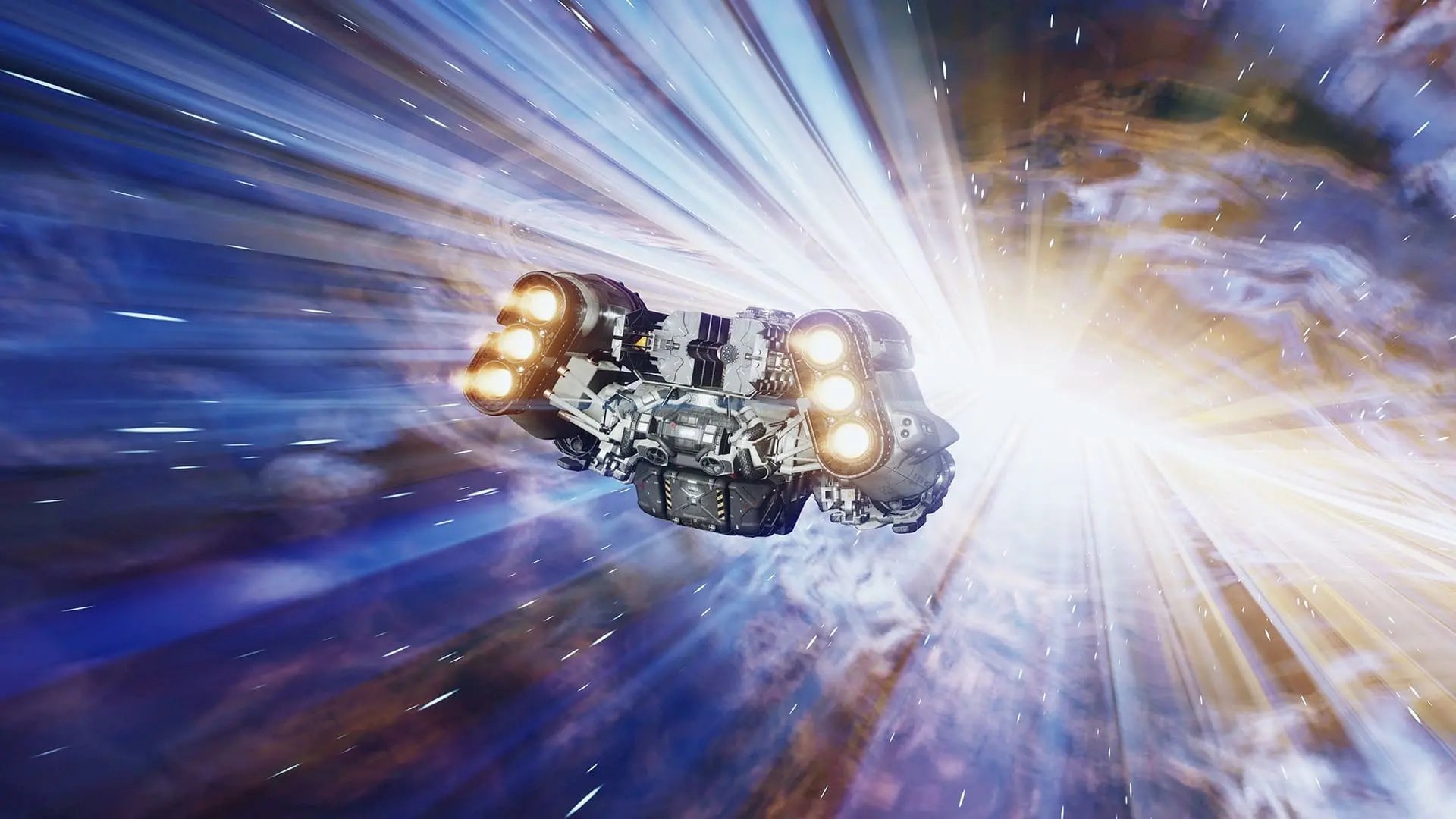 Starfield imagem do jogo com nave a ir contra planeta