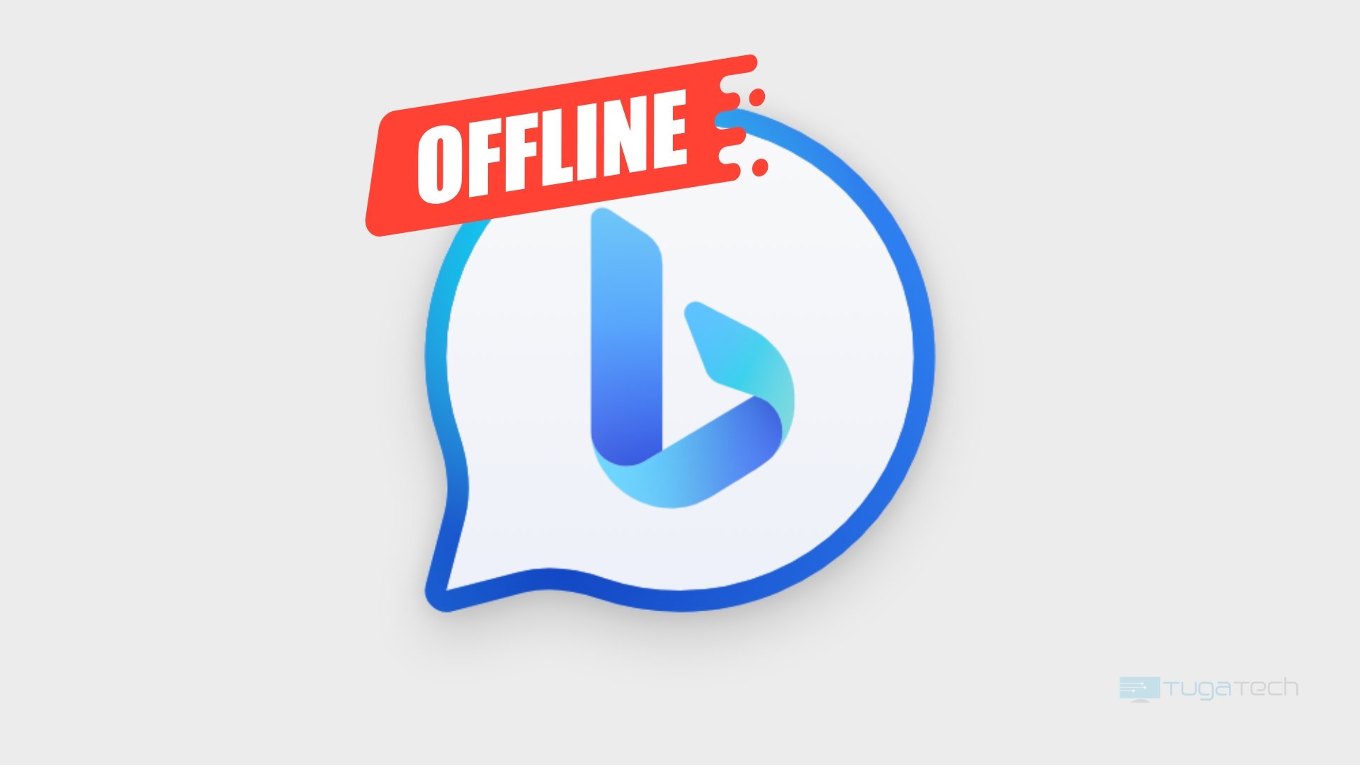 Logo do Bing Chat com icone a indicar "offline"