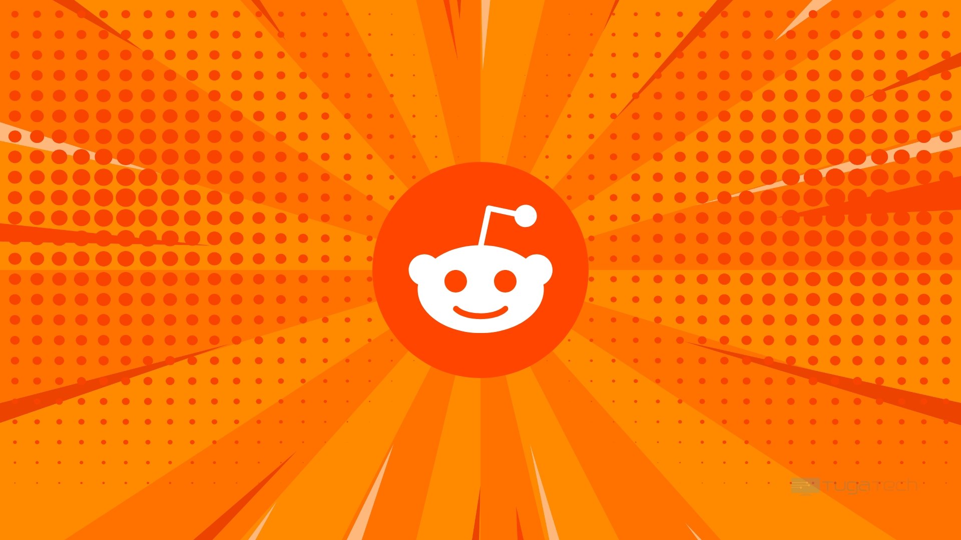 Logo do Reddit em fundo laranja