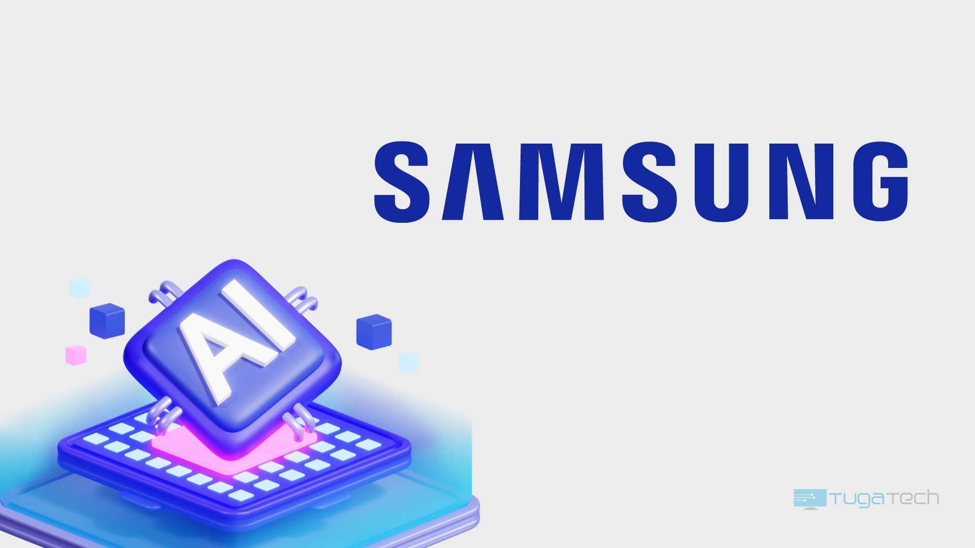 Samsung com imagem de processador de IA