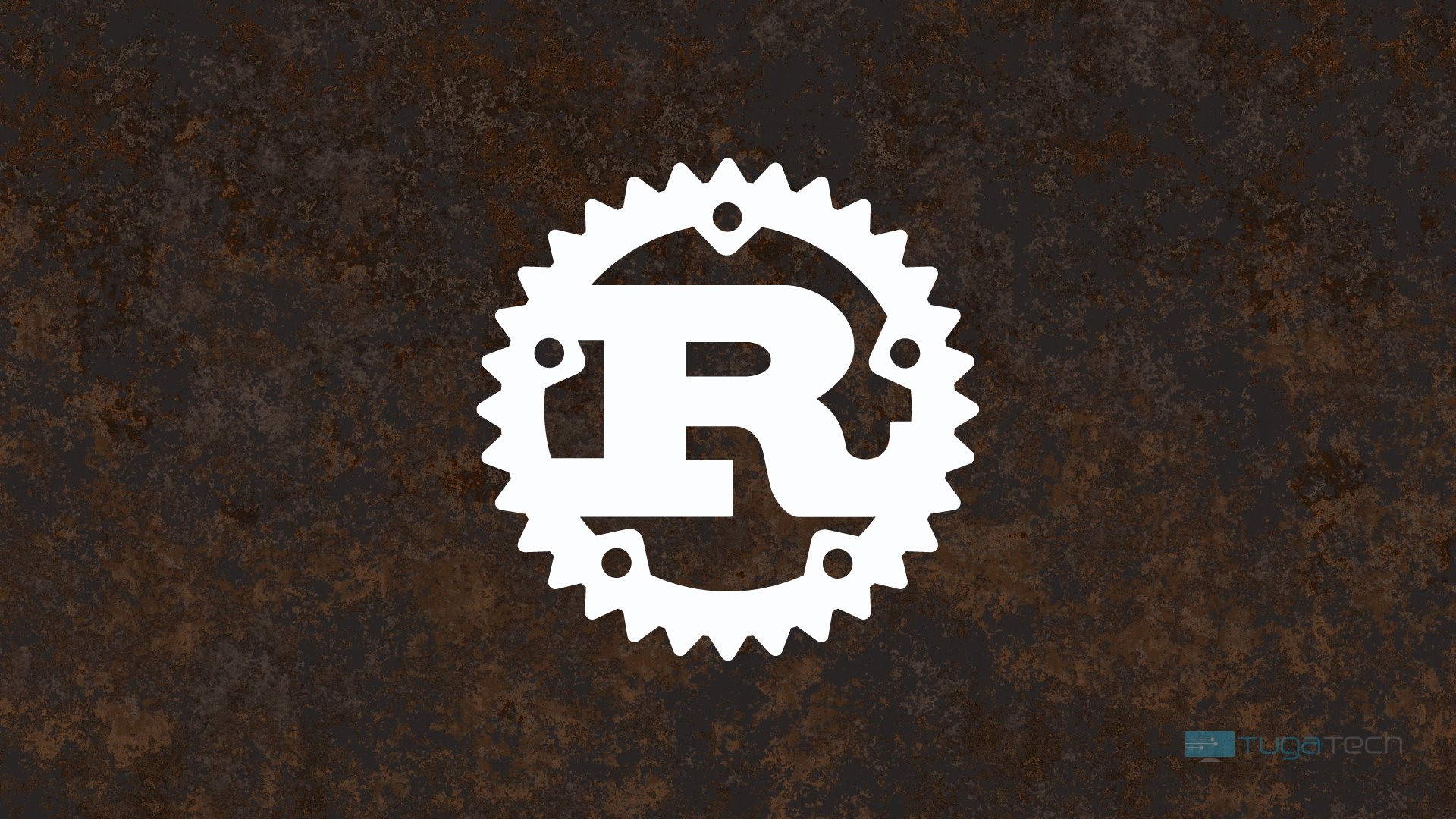 Linguagem de programação Rust com icone da mesma
