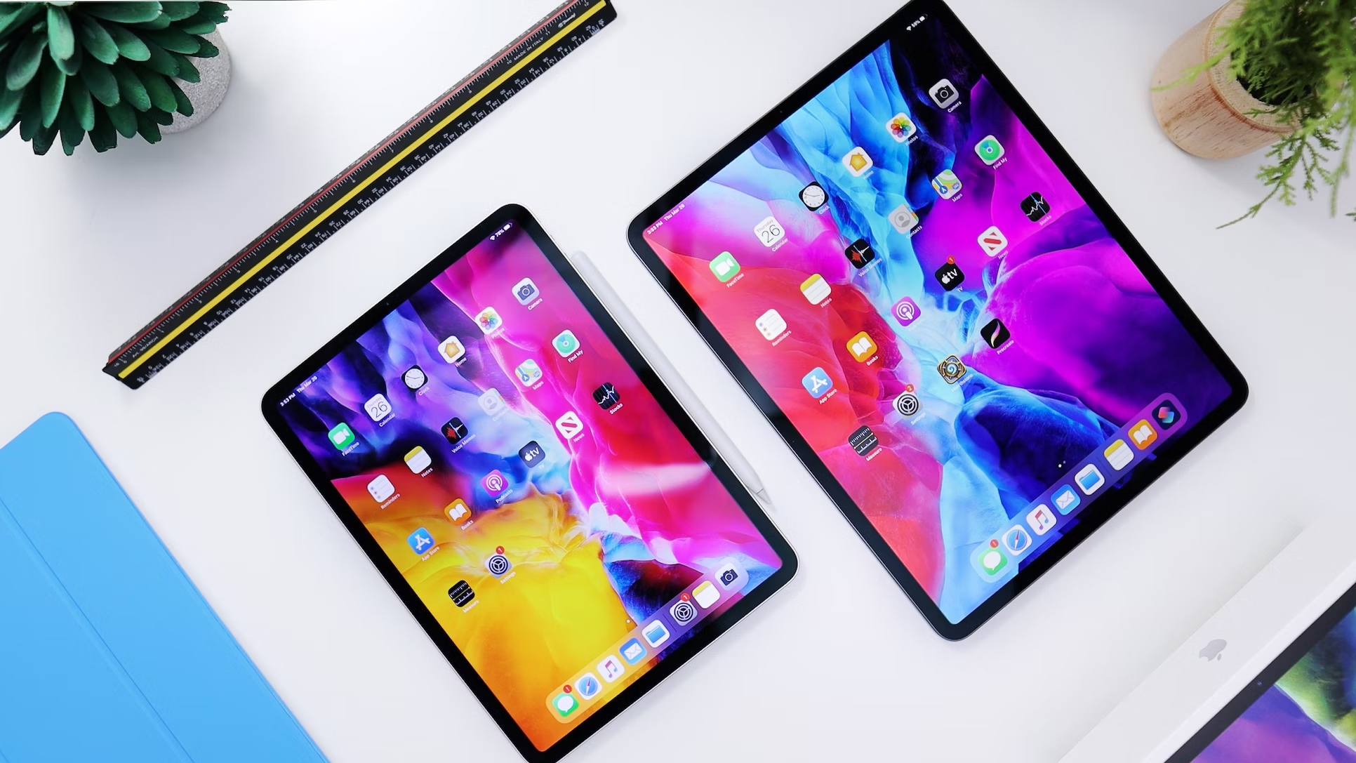 Apple iPad Pro com ecrãs coloridos