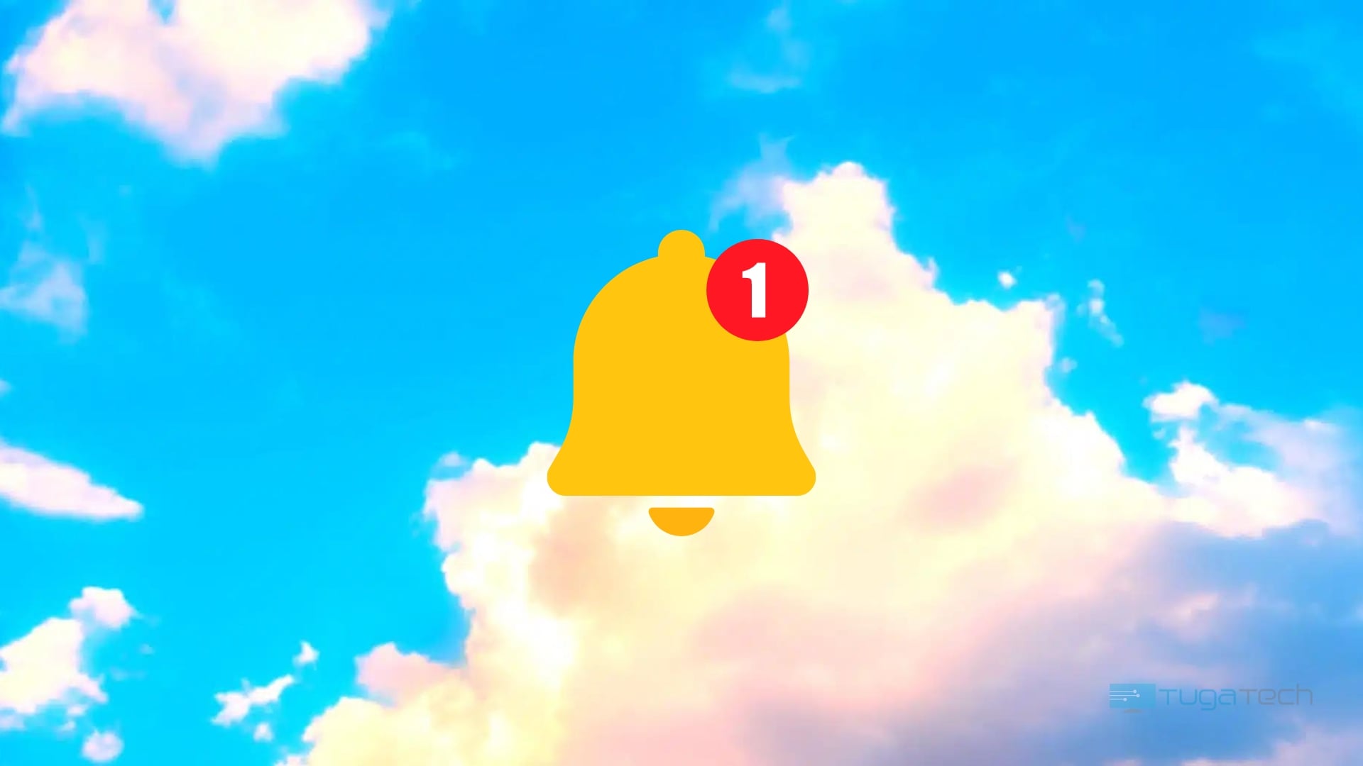 ícone de notificação em imagem de fundo do Bluesky