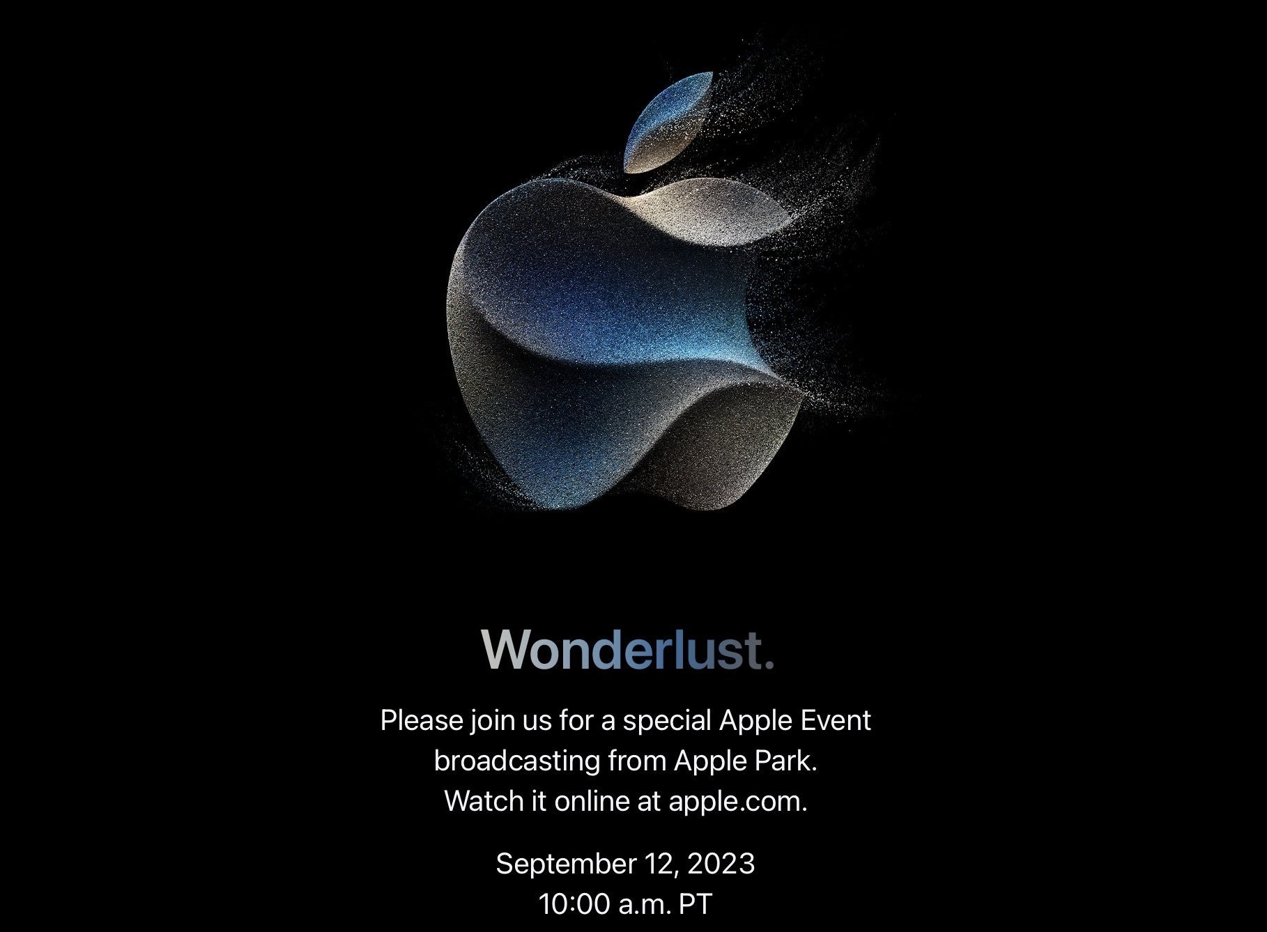 convite da Apple para evento