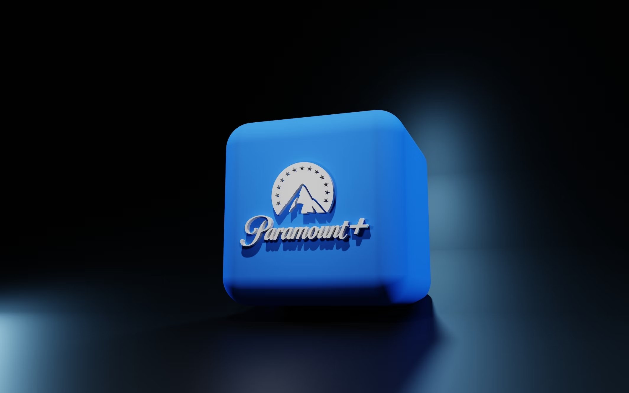 Paramount logo em cubo 3D