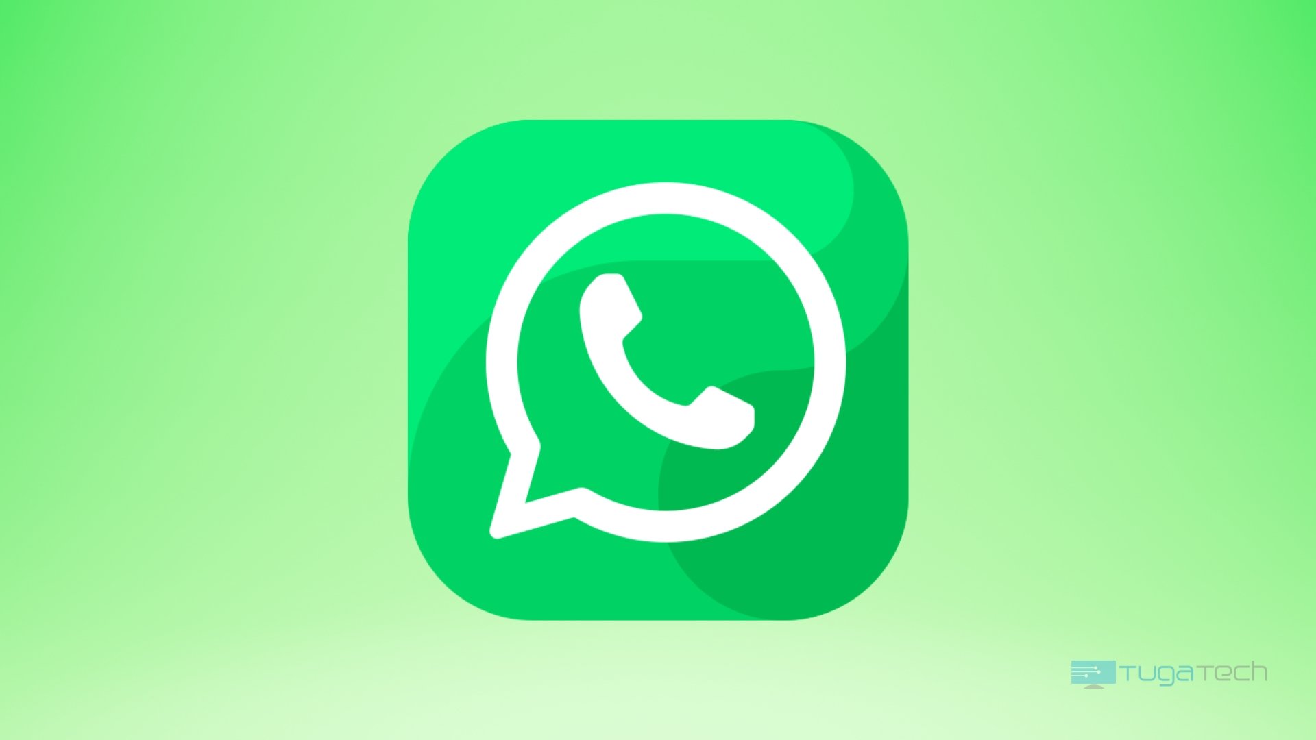 WhatsApp logo em fundo verde