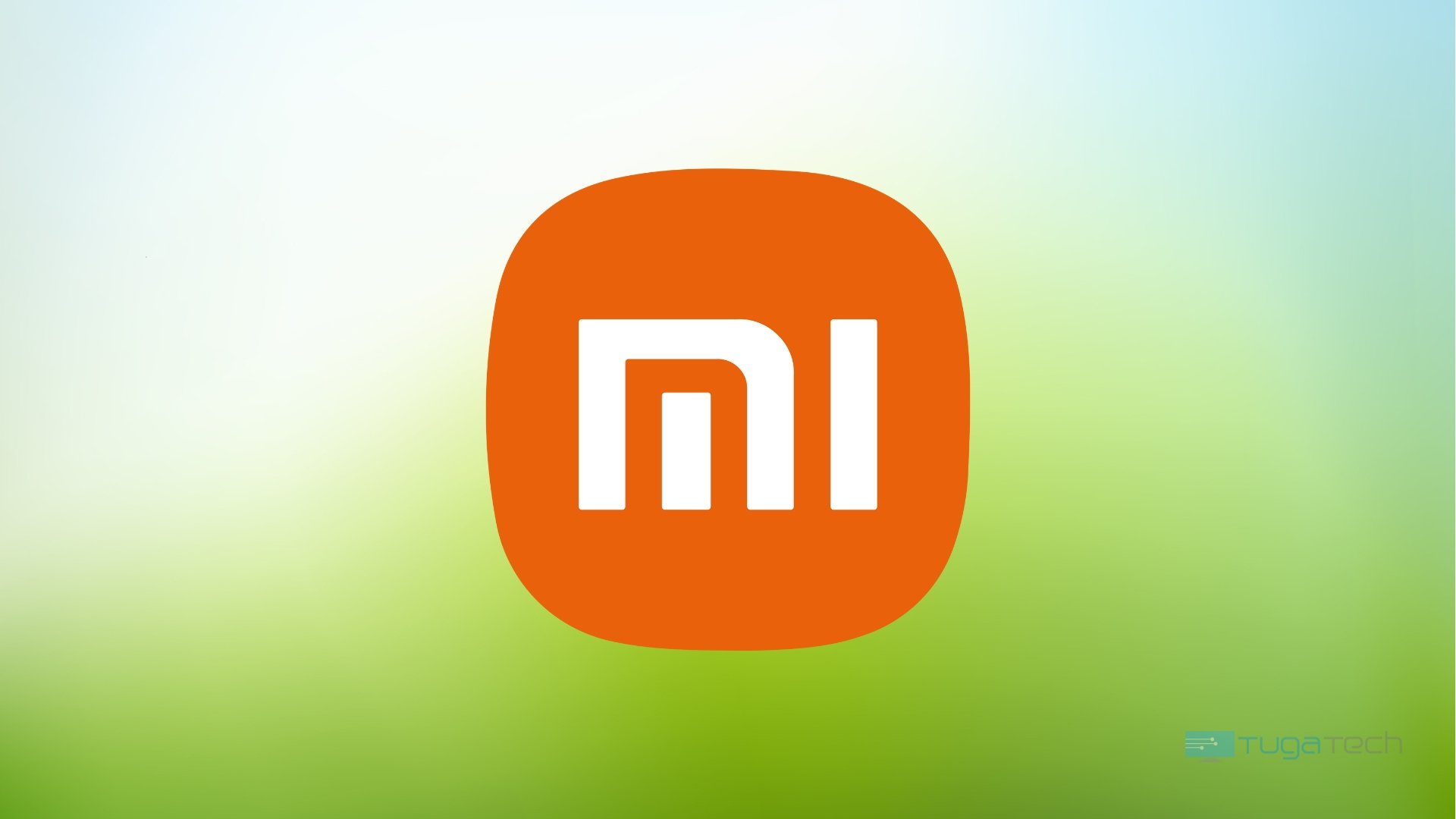Logo da Xiaomi sobre fundo verde