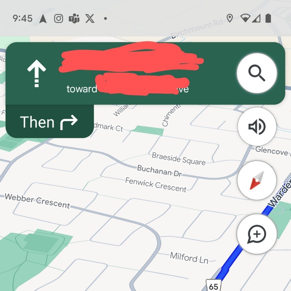 imagem das indicações do google maps com novas cores