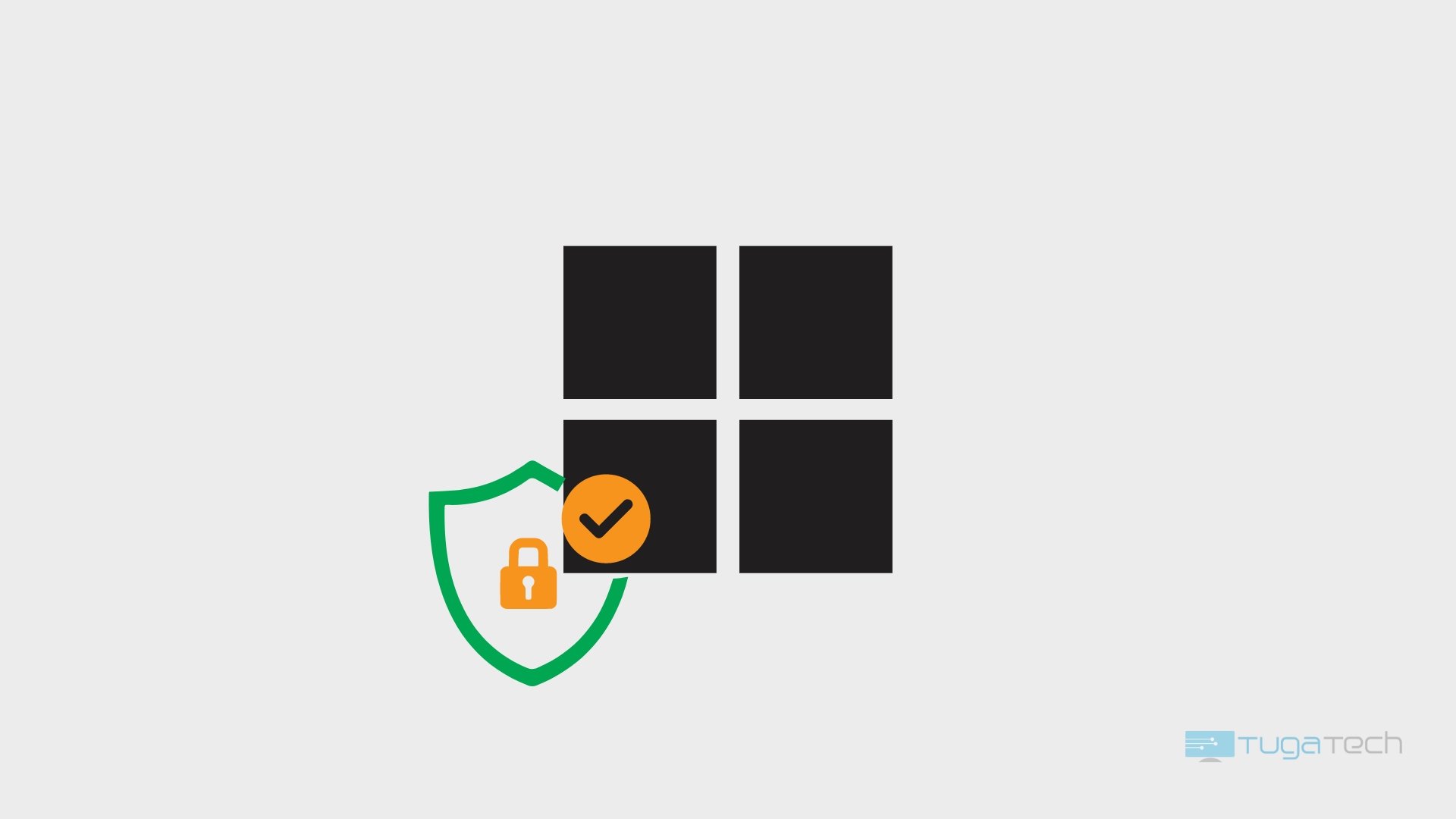 Windows 11 com imagem de cadeado de segurança