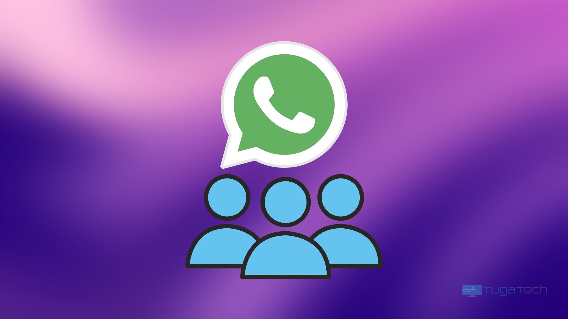 WhatsApp logo com imagem de utilizadores