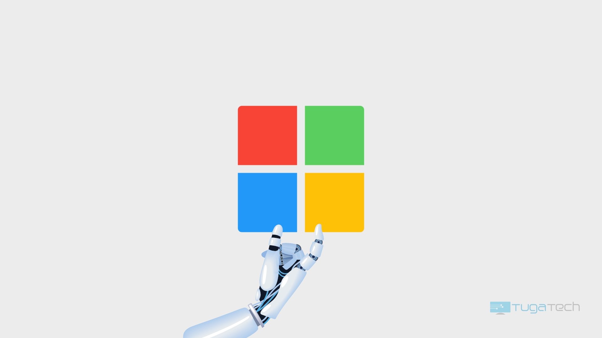 Microsoft com mão de robot por debaixo