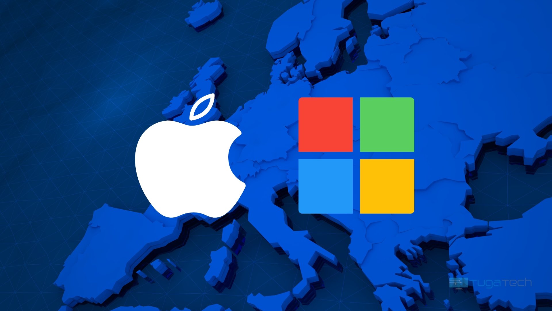Apple e Microsoft sobre fundo da União Europeia