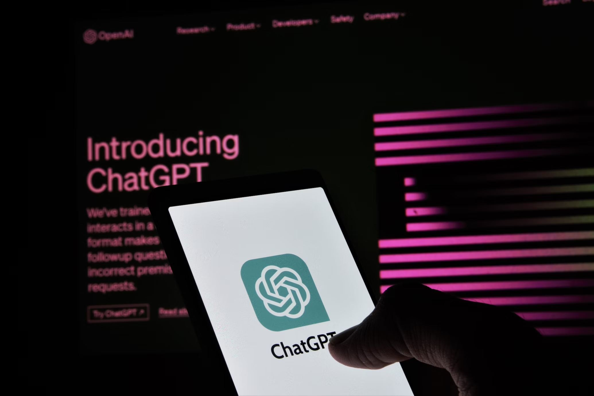 ChatGPT em smartphone