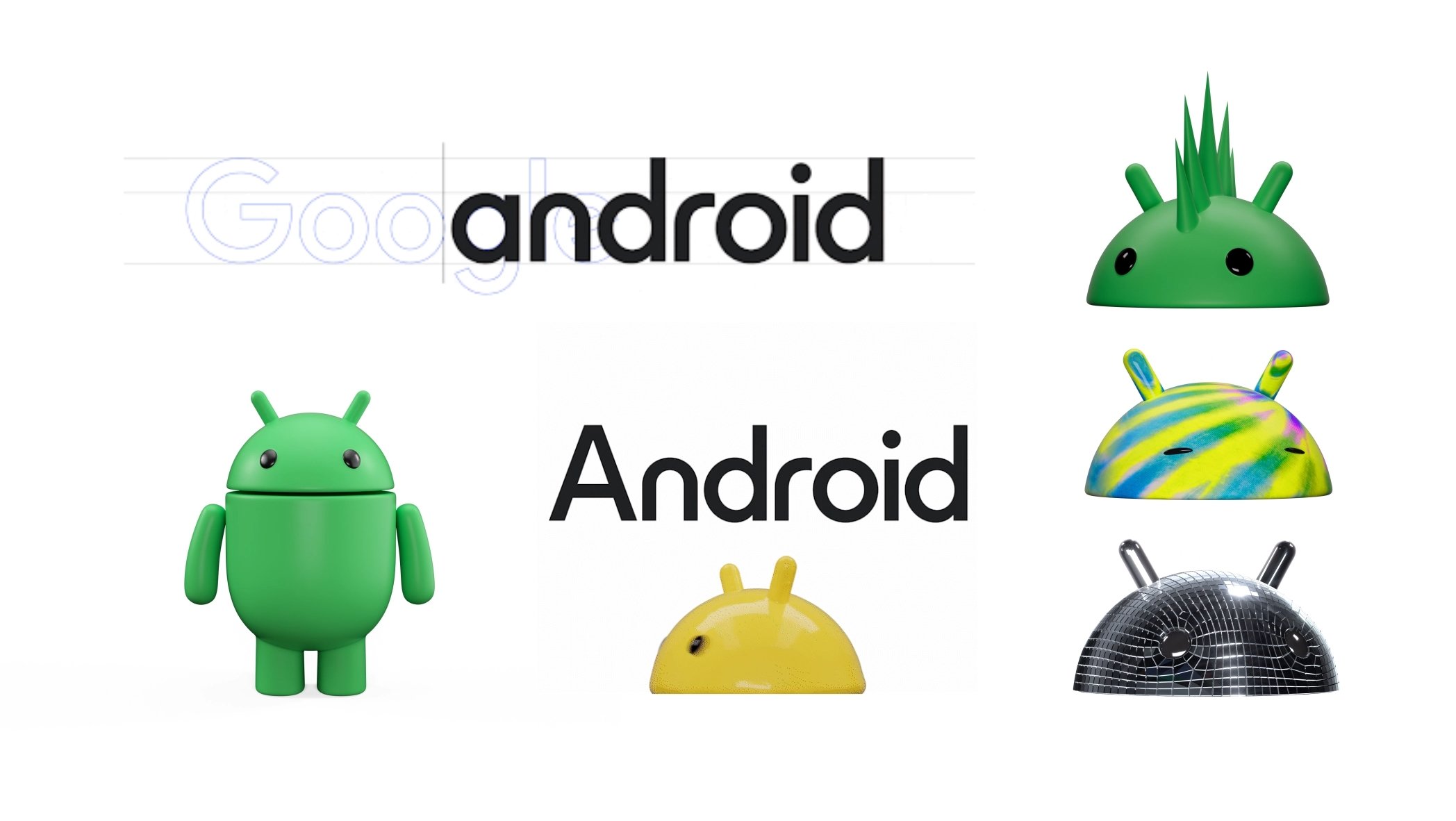 Android nova imagem do logo 3d