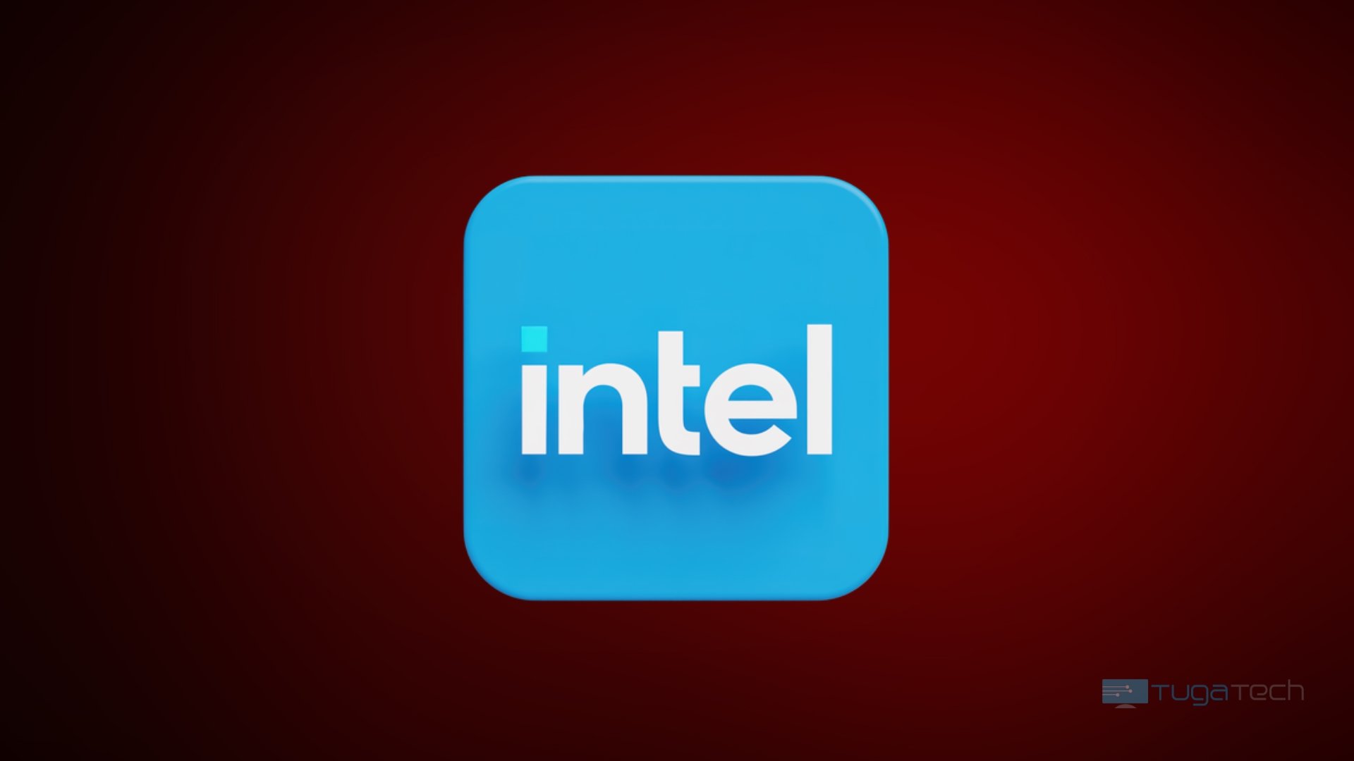 Logo da Intel em 3D