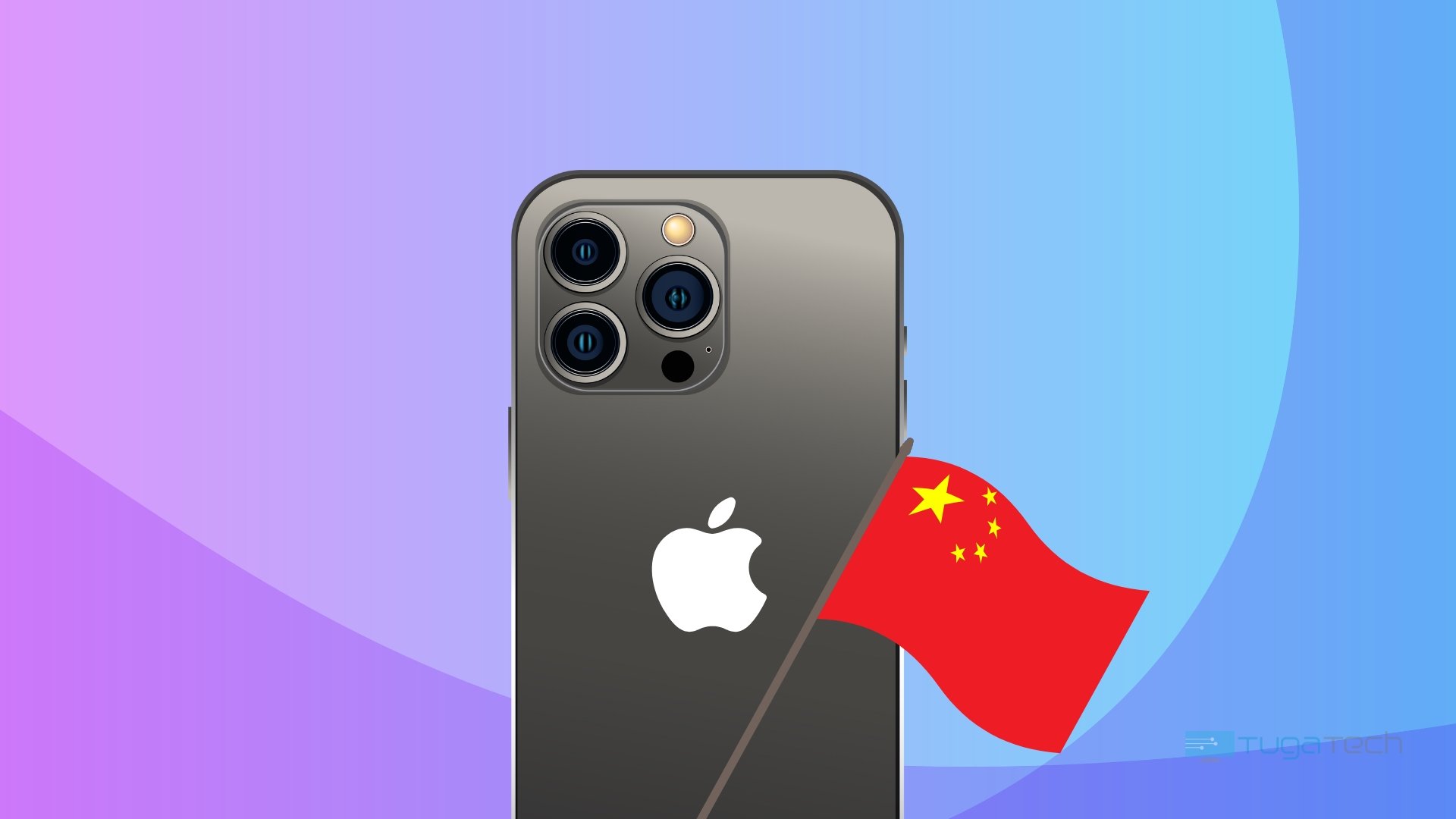 iPhone com bandeira da China