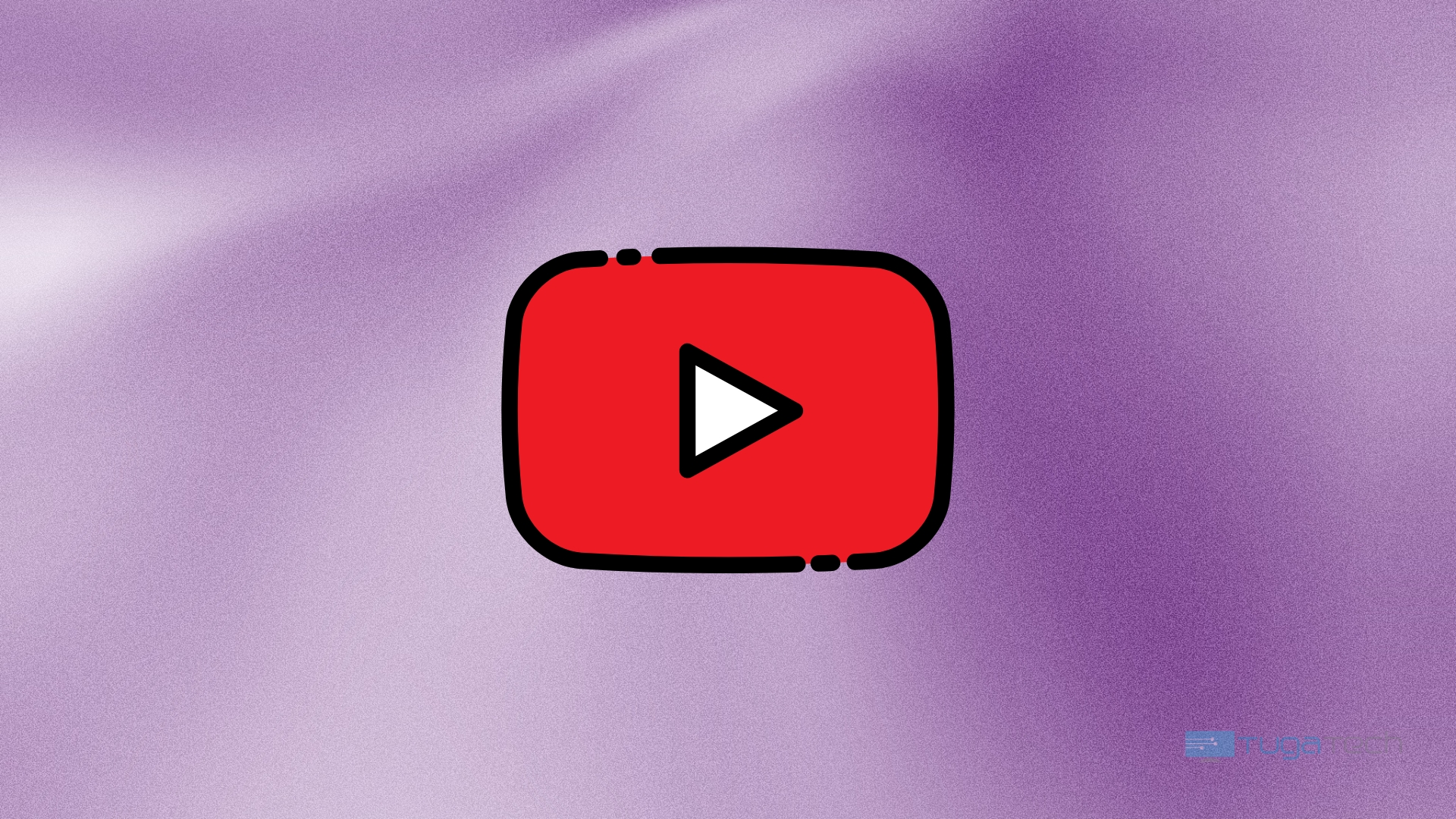 logo do youtube em fundo roxo