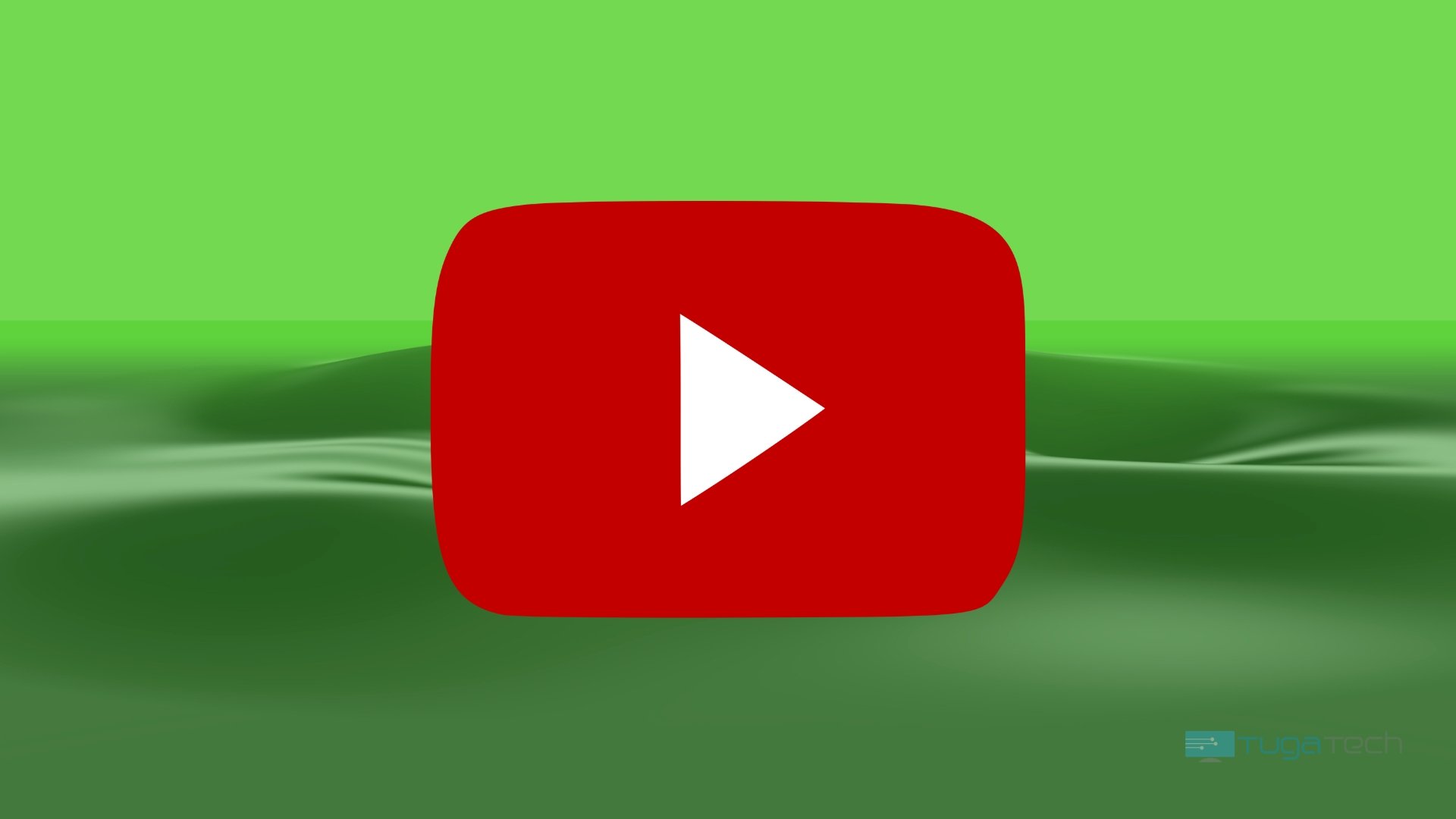 Logo do Youtube em fundo verde