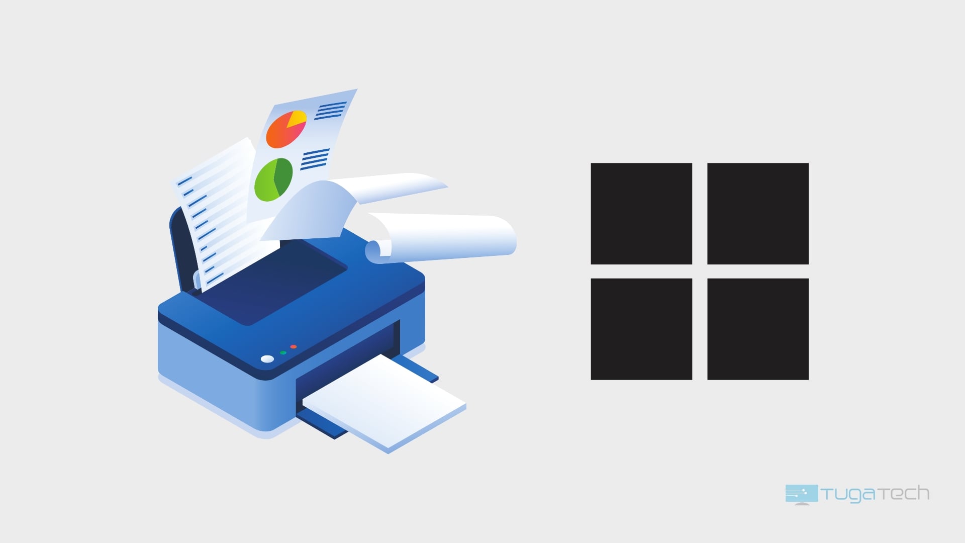 Impressora com logo do Windows