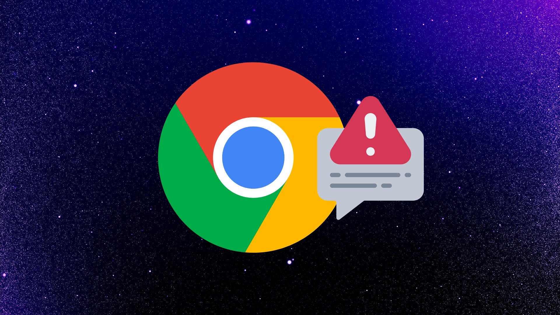 Google Chrome com mensagem de erro