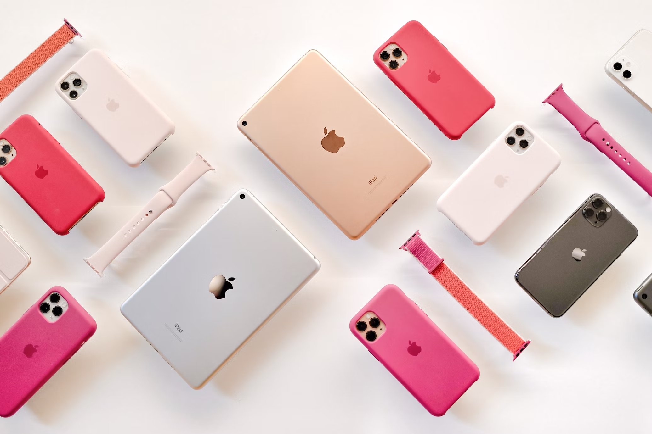Dispositivos rosa da Apple