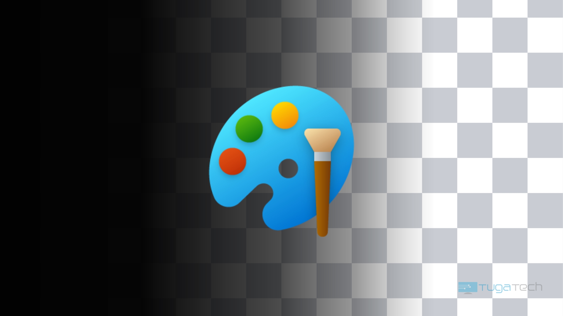 Paint do Windows com imagem de fundo removida