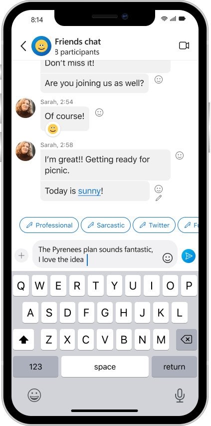 nova app do Skype com recomendações de IA