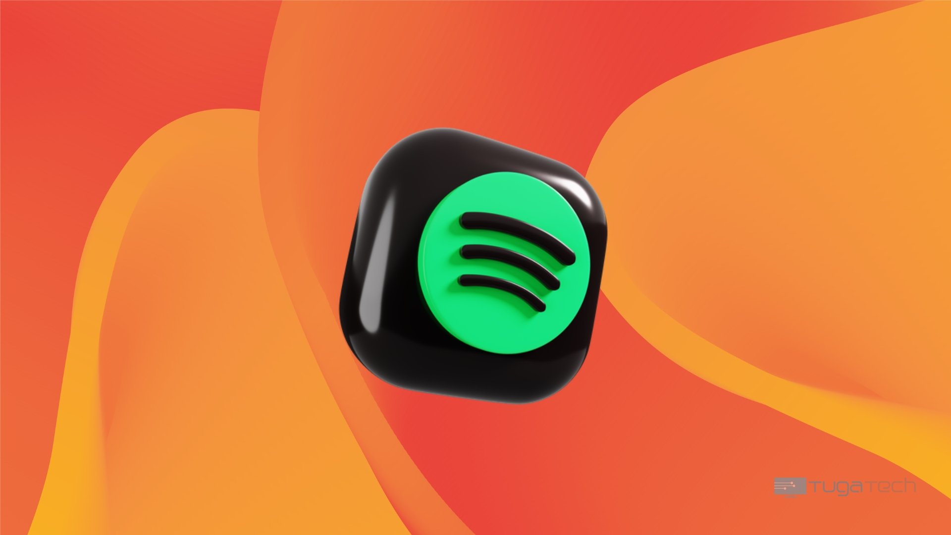 Spotify logo da app em fundo laranja