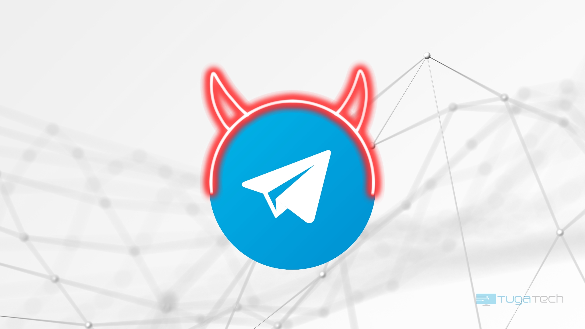 Telegram com sinal de diabo