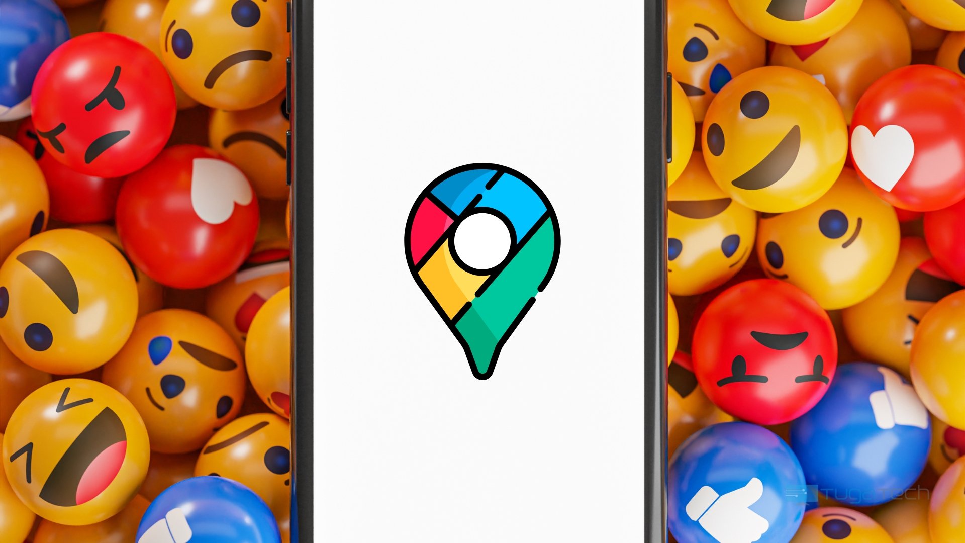 Google Maps com emojis