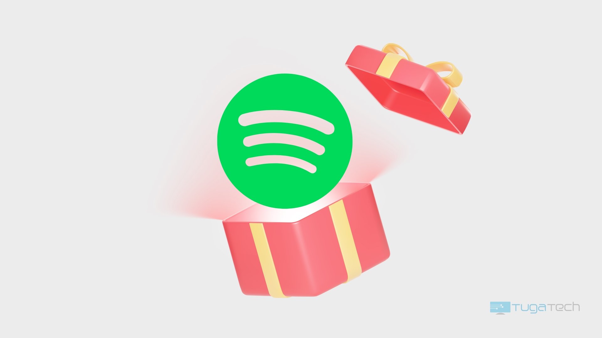 Spotify dentro de uma caixa de presente
