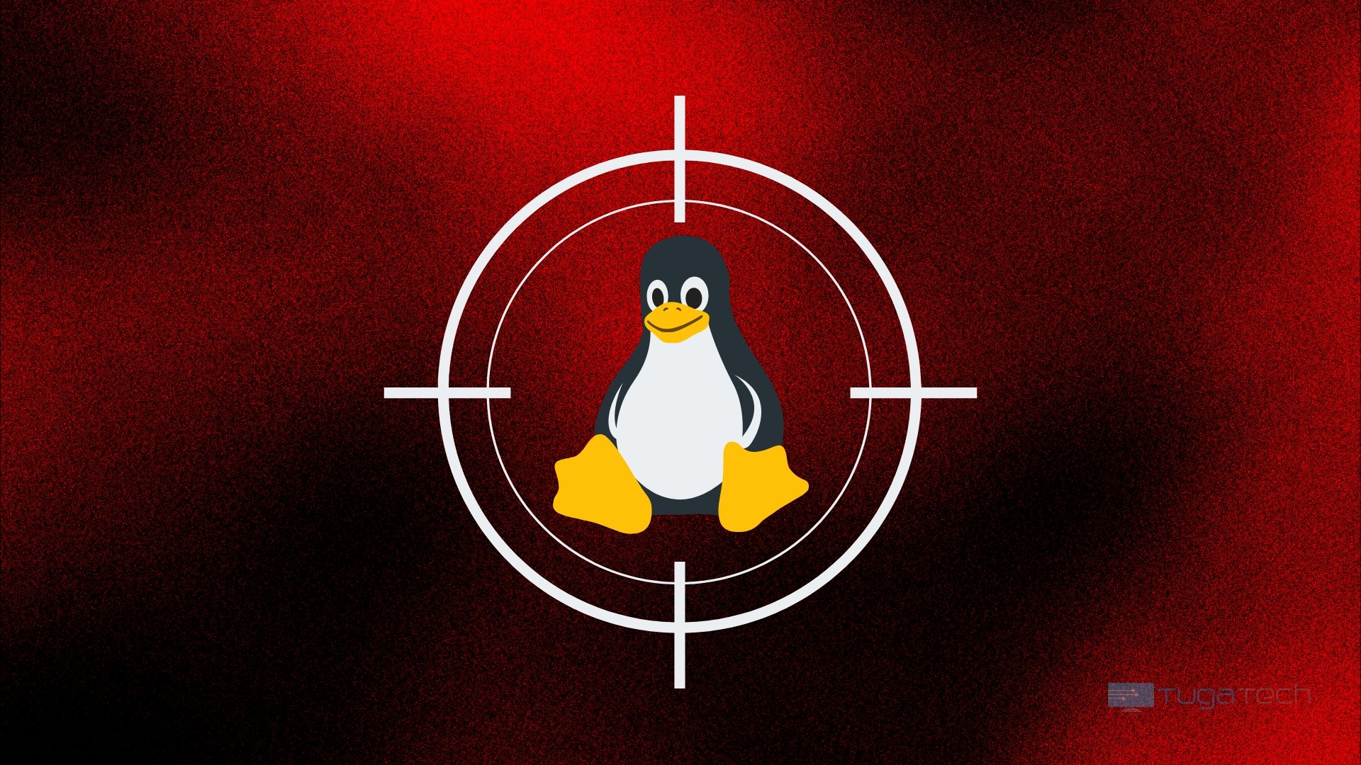 Logo do Linux com alvo 