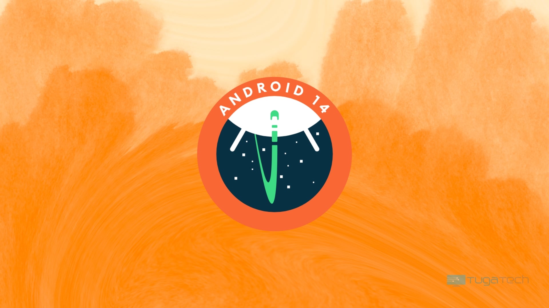 Android 14 logo do sistema