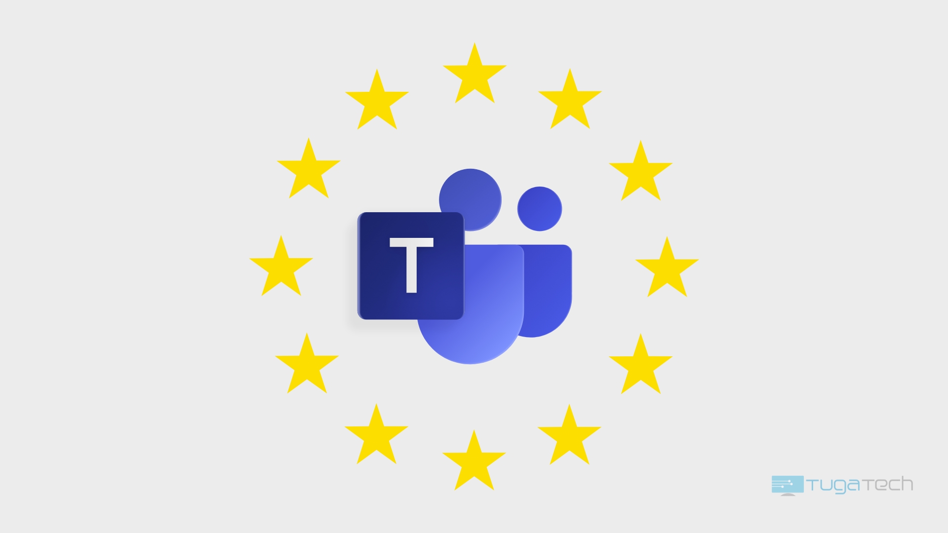 Microsoft Teams com fundo da UE