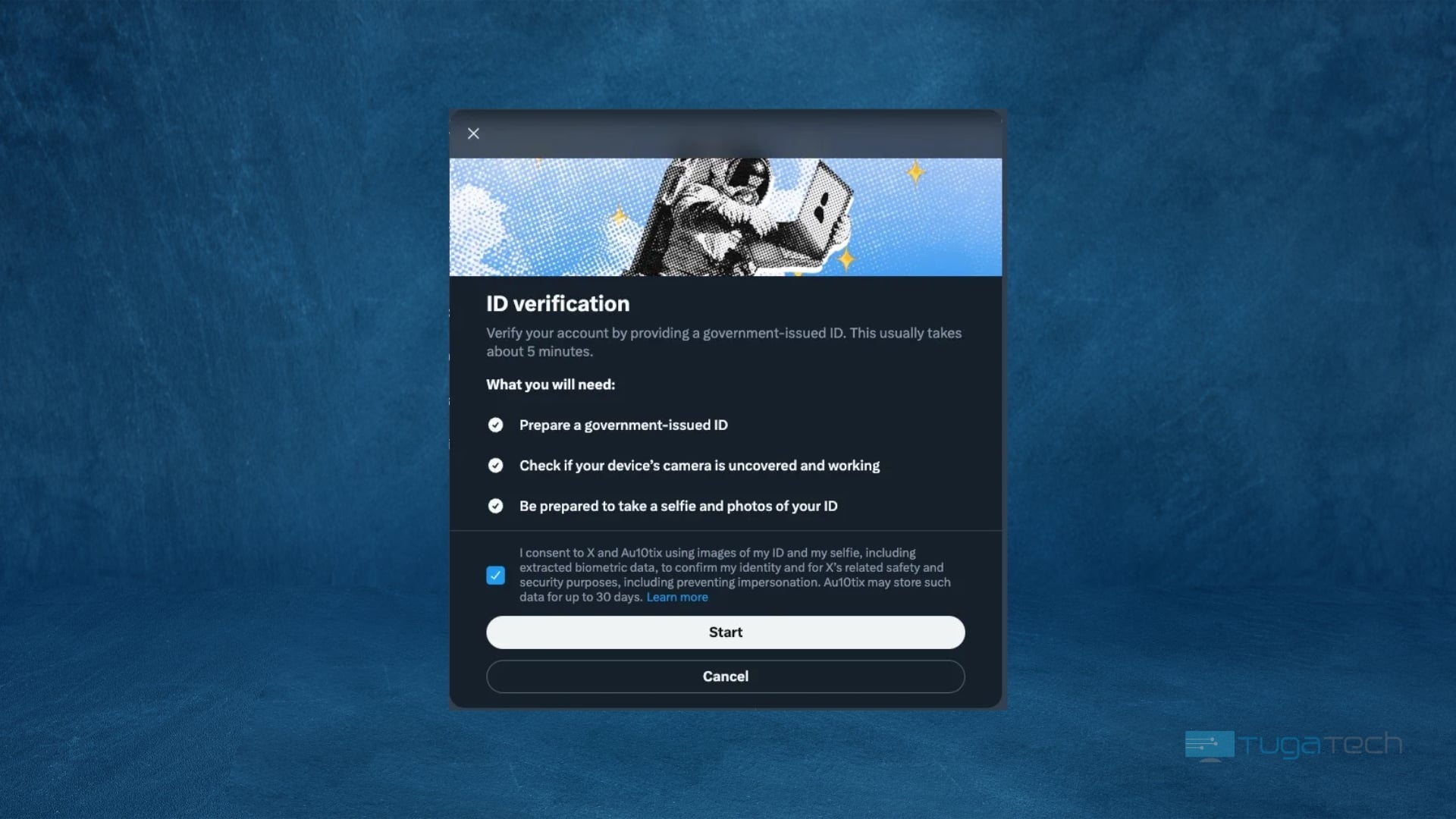 Twitter X verificação ID