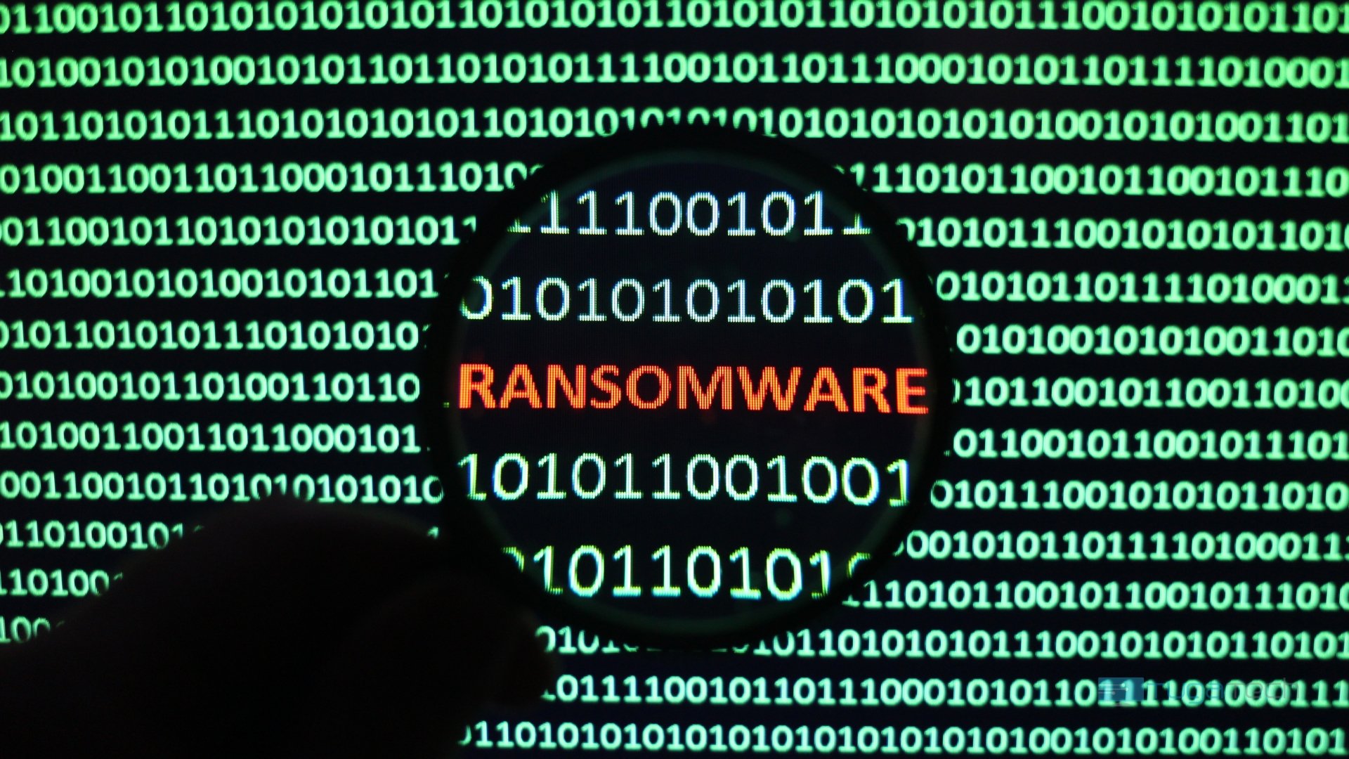 Imagem de ransomware em código