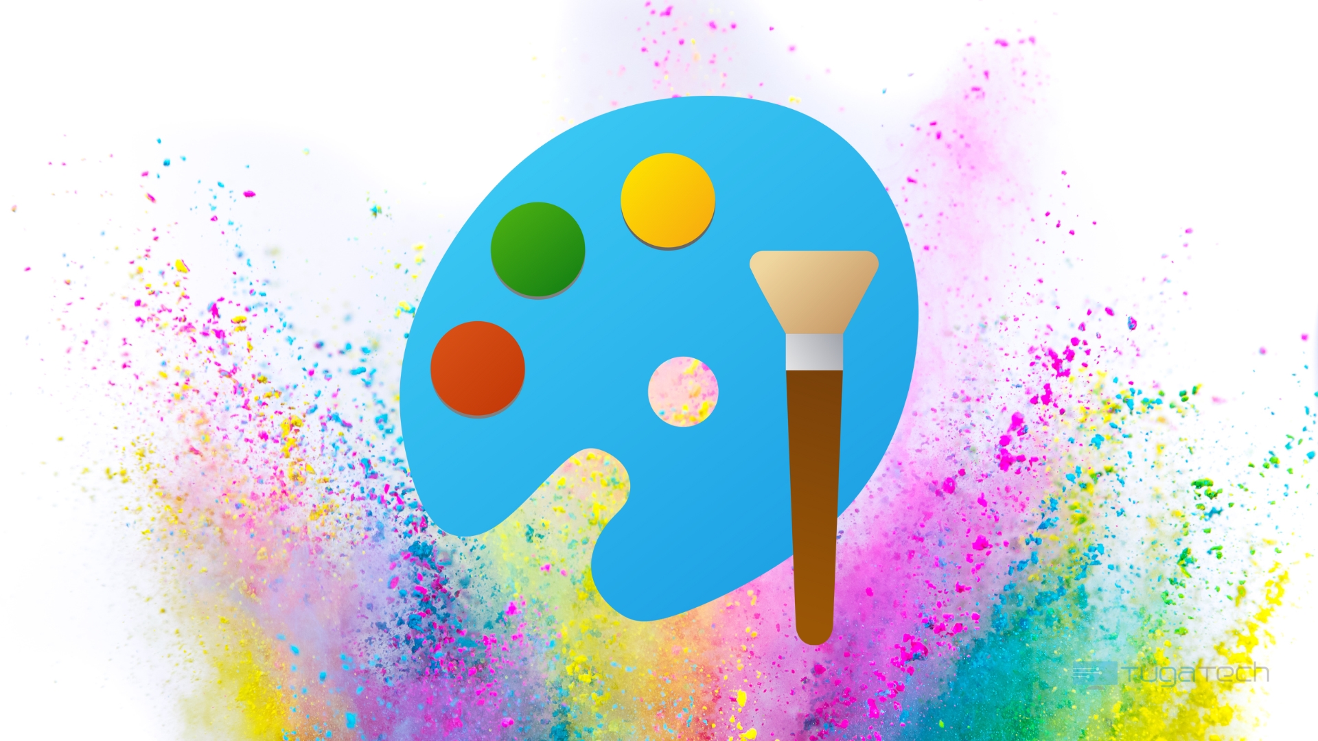 Logo do paint com fundo colorido