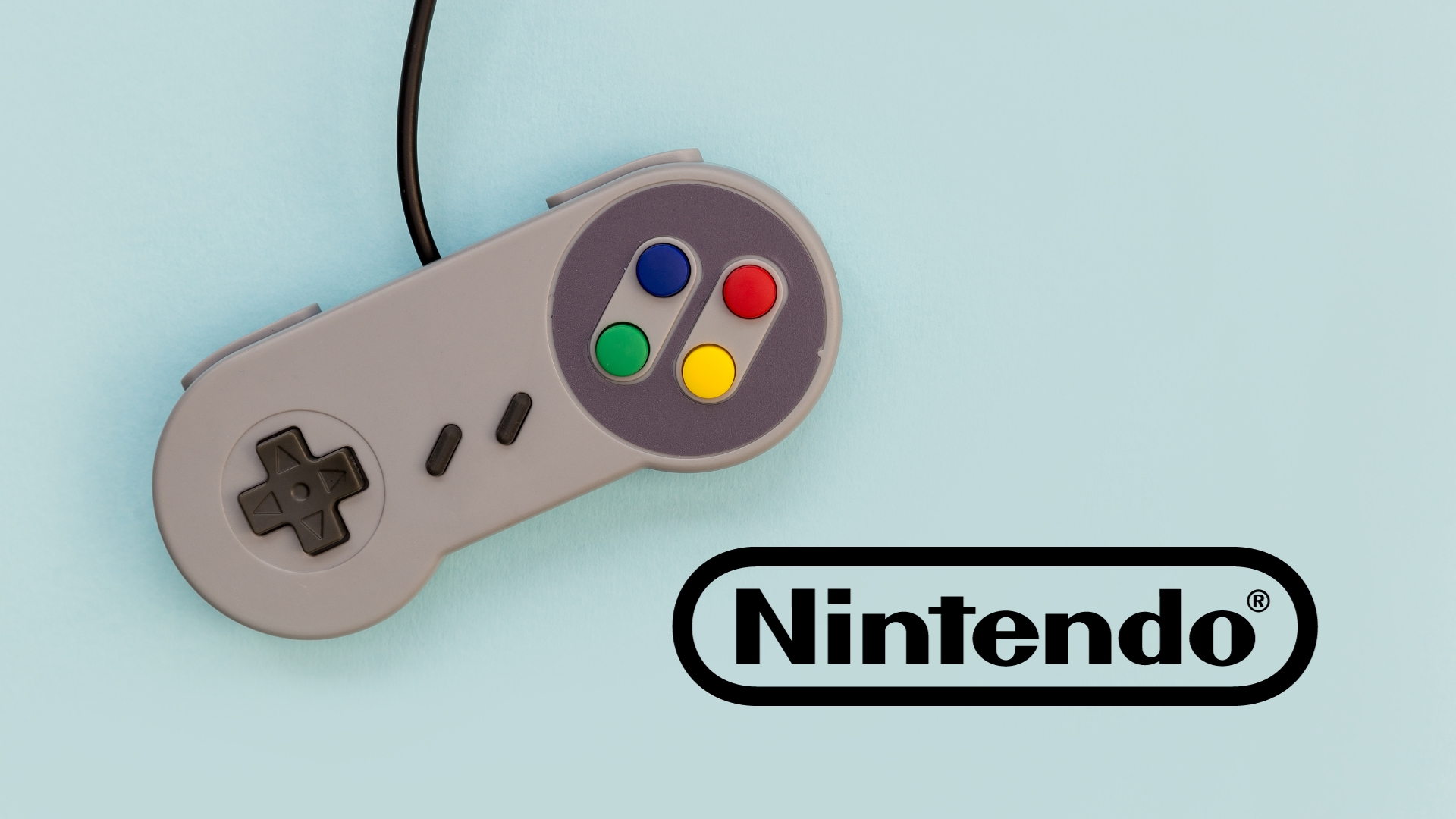 Comando da Nintendo e logo da empresa