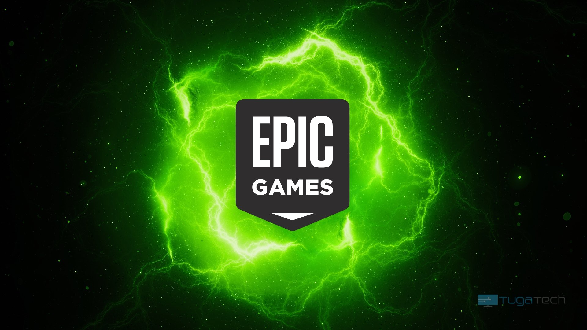 Epic Games logo da plataforma em fundo verde
