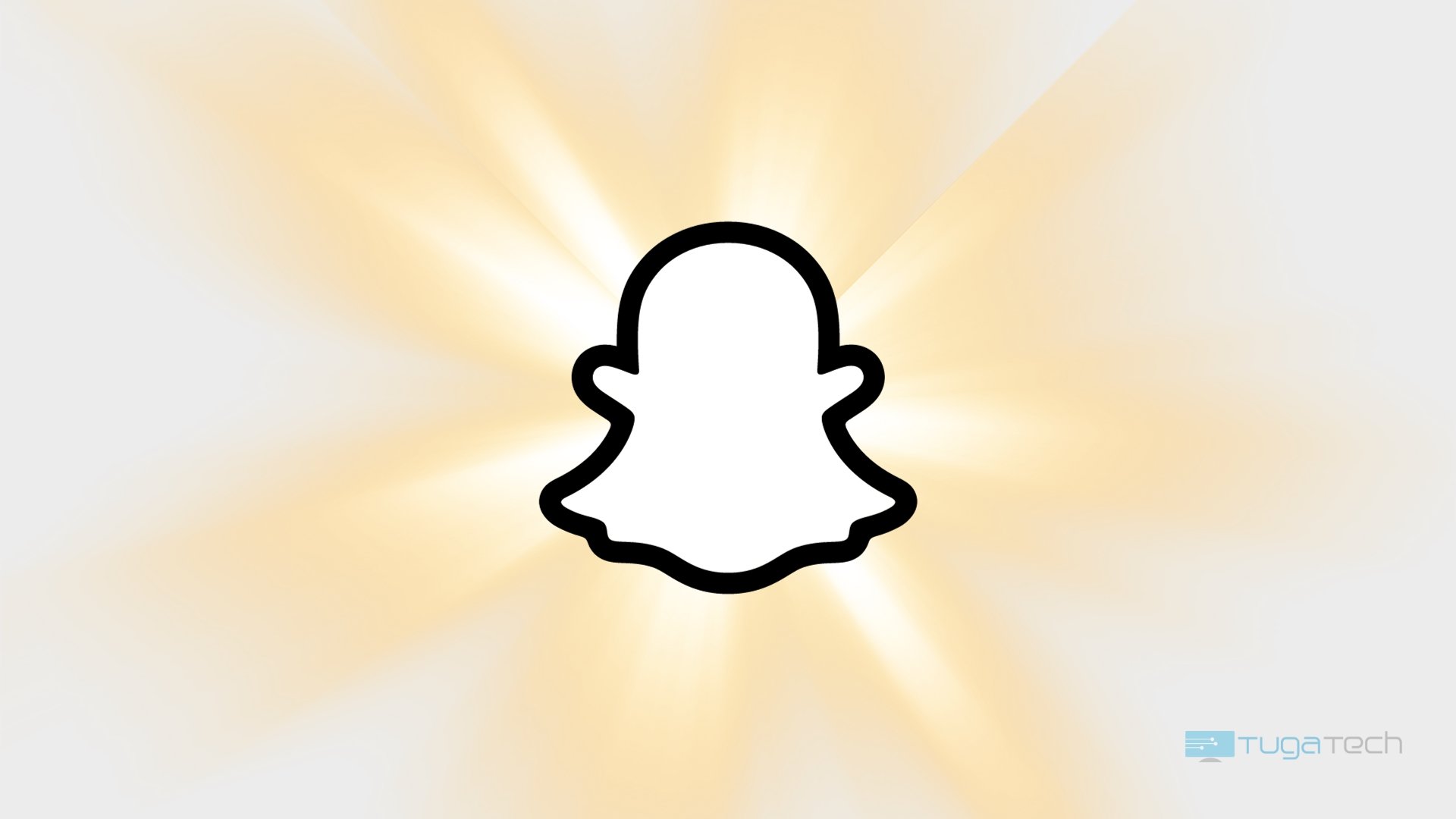 Snapchat logo com fundo dourado