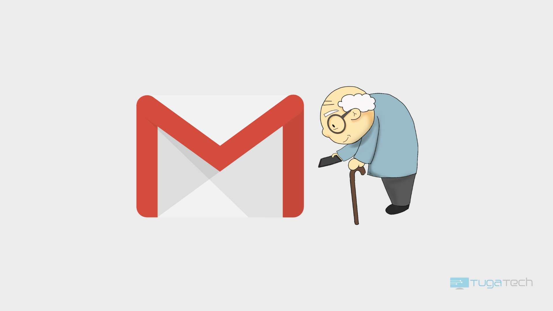 Gmail com idoso a mudar de canal