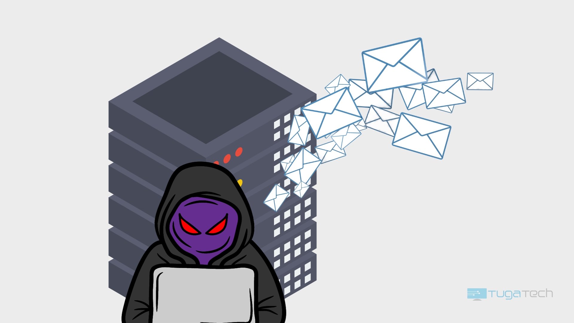 servidor a enviar emails com hacker