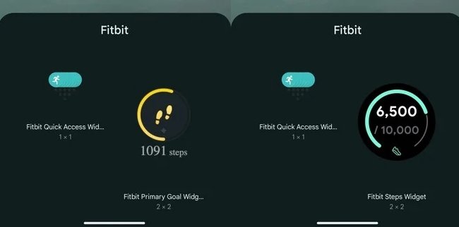 novos widgets do fitbit