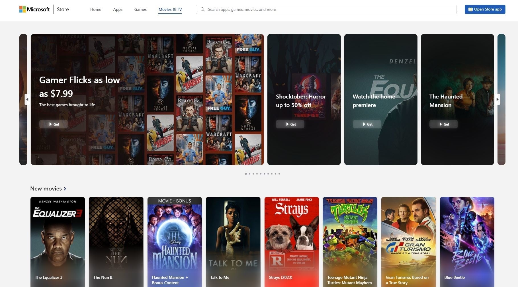 Microsoft Store com novo design