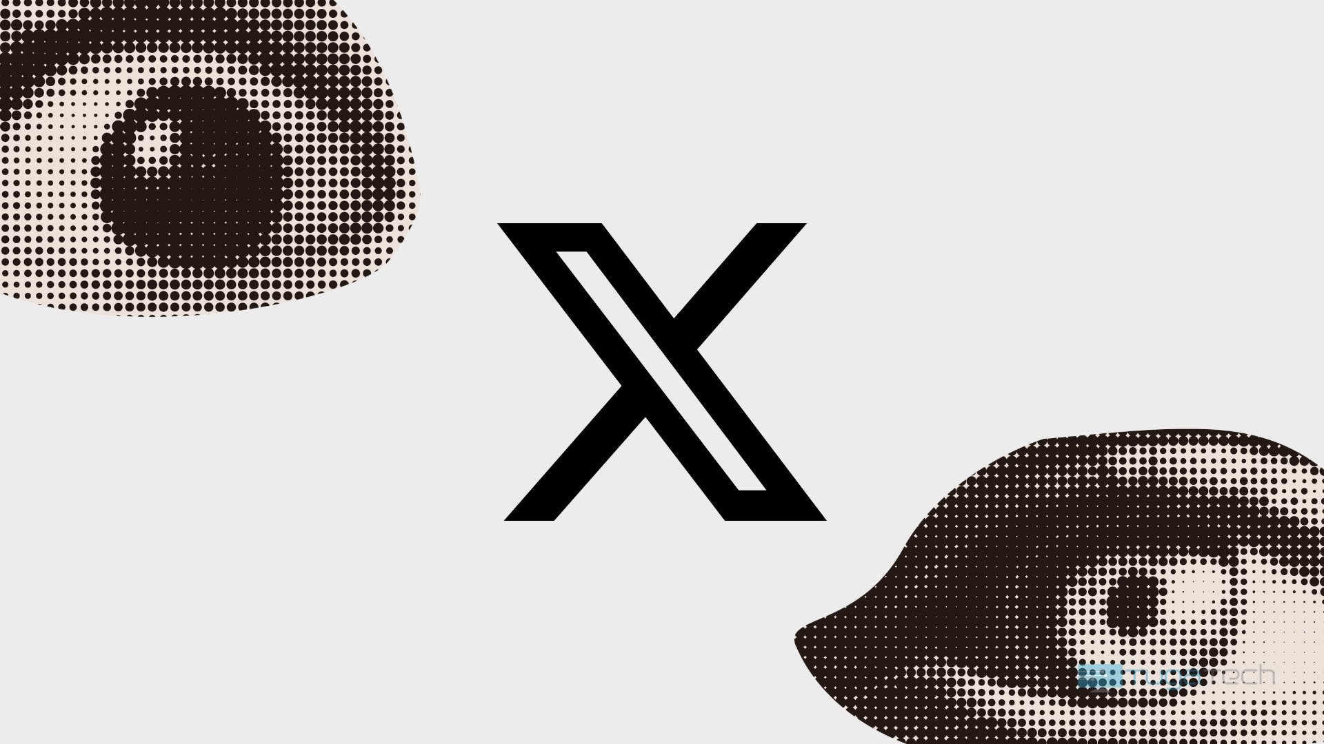 Logo da X com olhos