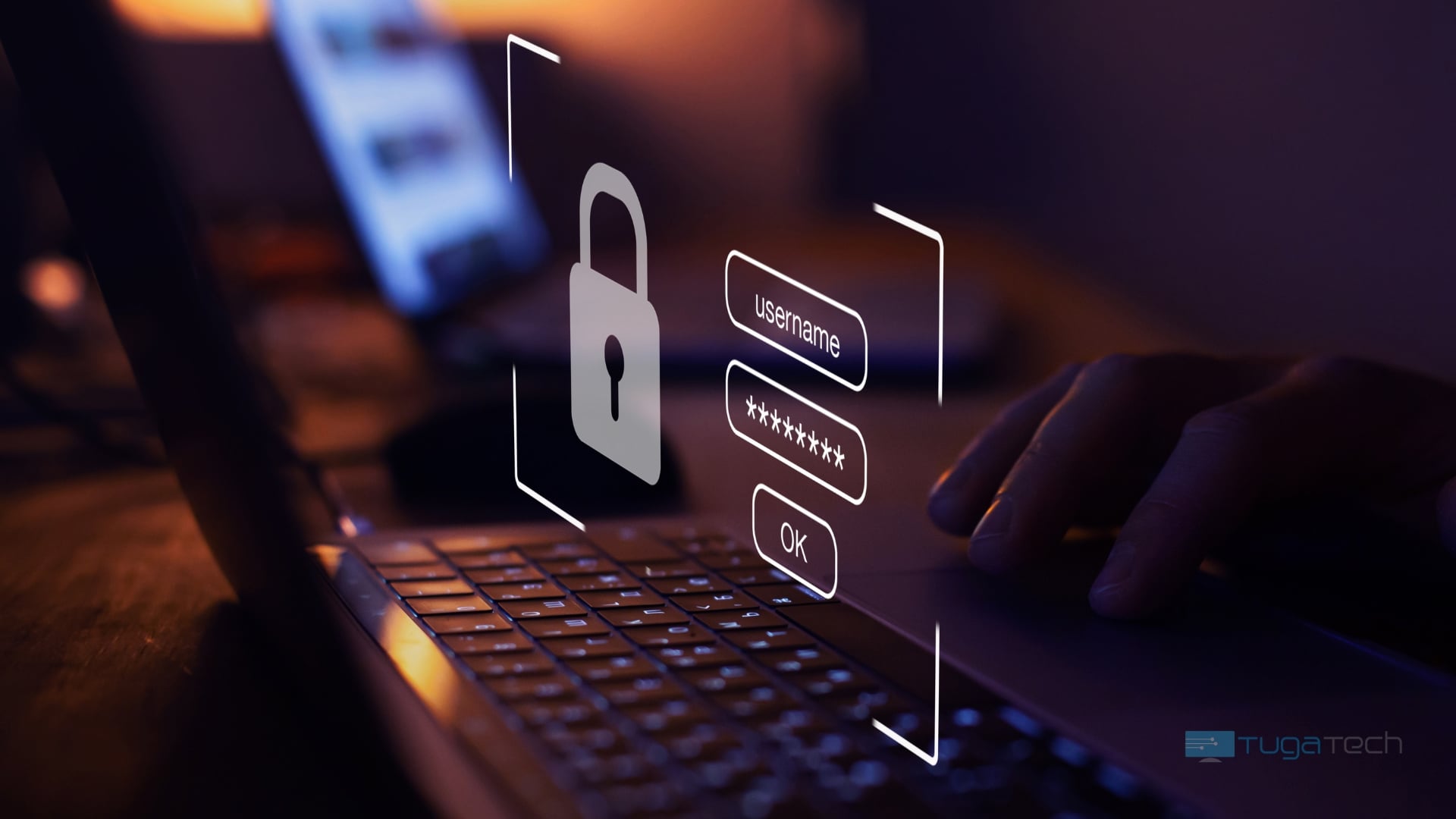 Sistema de login em computador